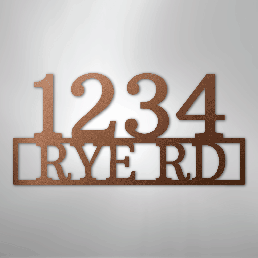 Address Street and Number Personalized Steel Metal Sign Wall ArtCustomly Gifts