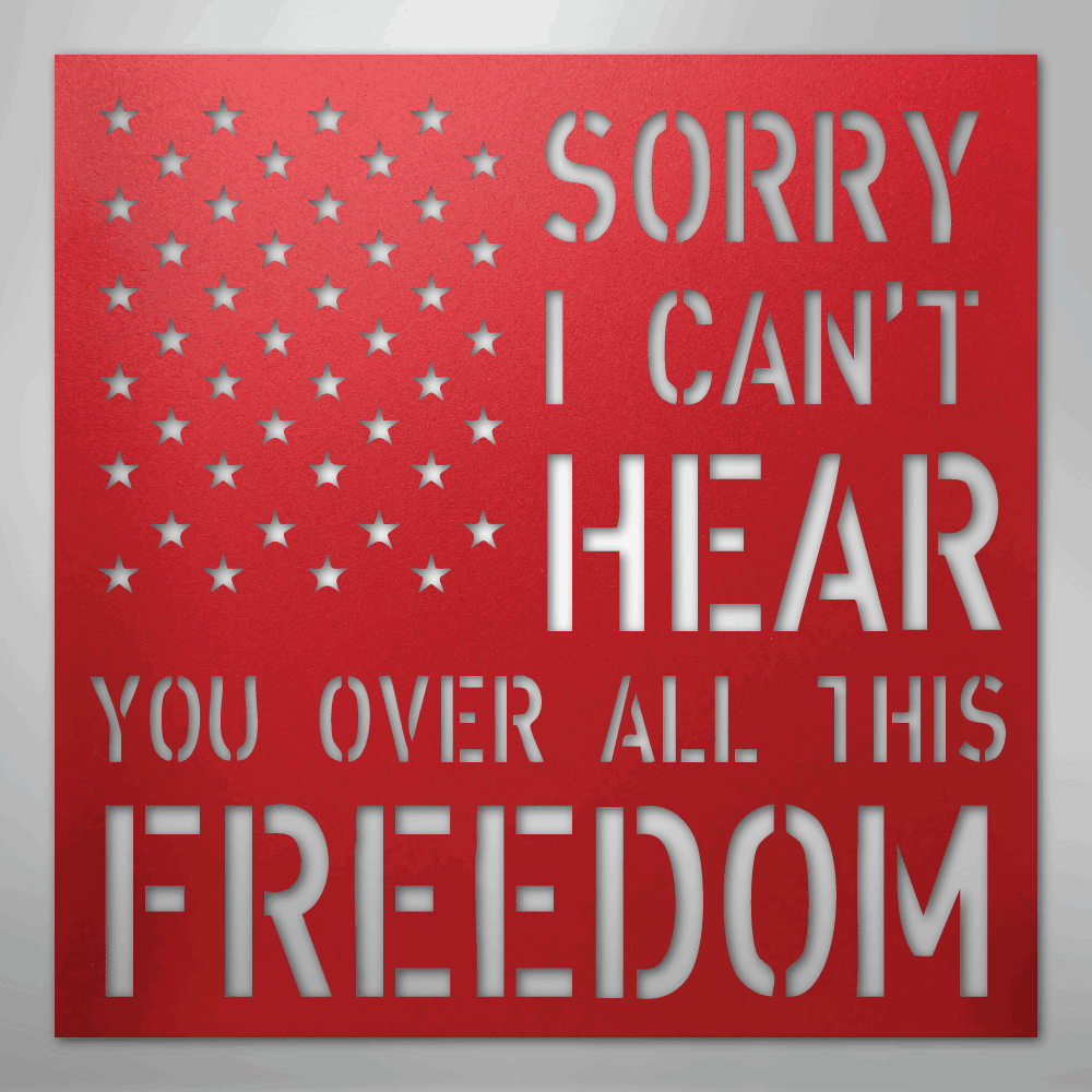 All This Freedom - Steel Metal Sign Wall ArtCustomly Gifts