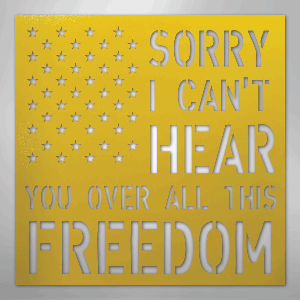 All This Freedom - Steel Metal Sign Wall ArtCustomly Gifts