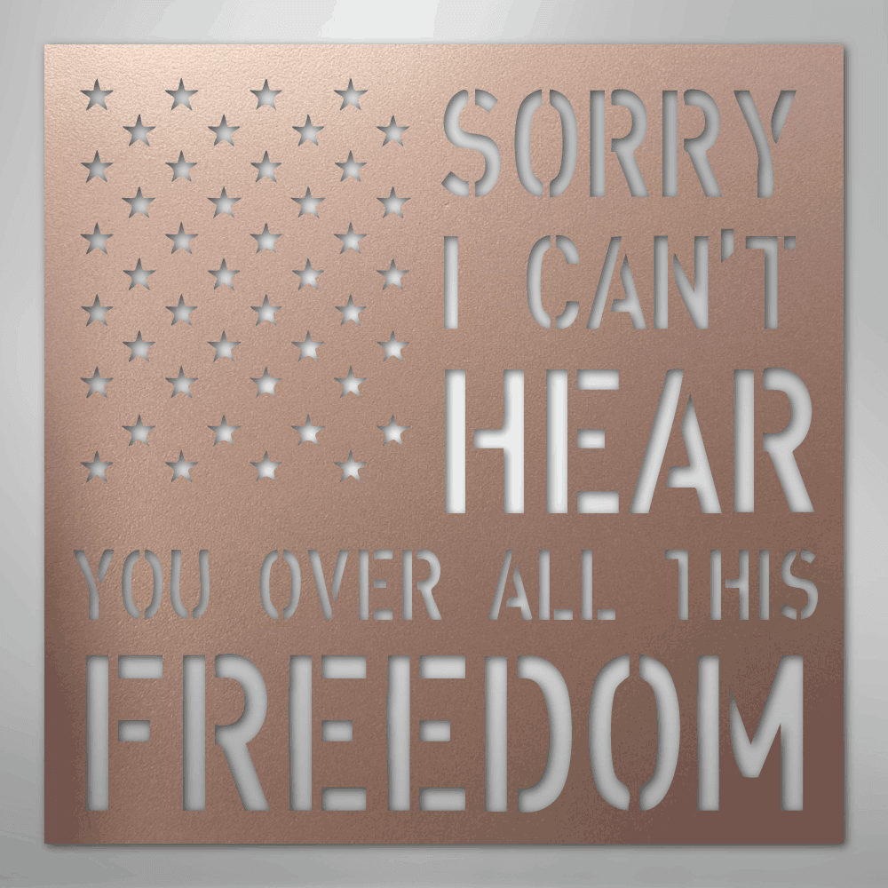 All This Freedom - Steel Metal Sign Wall ArtCustomly Gifts