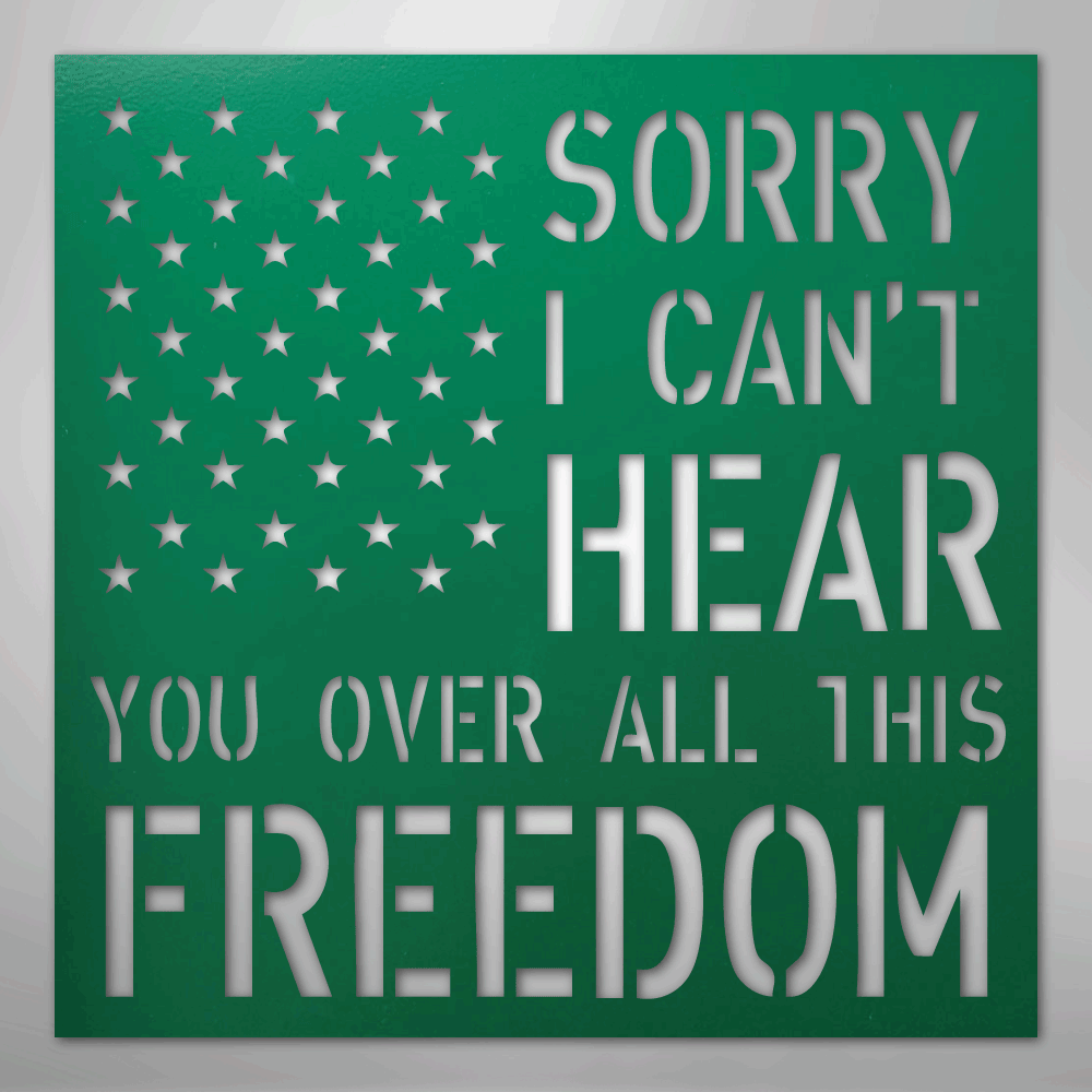 All This Freedom - Steel Metal Sign Wall ArtCustomly Gifts