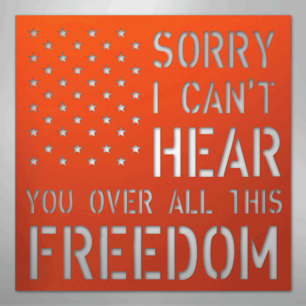 All This Freedom - Steel Metal Sign Wall ArtCustomly Gifts