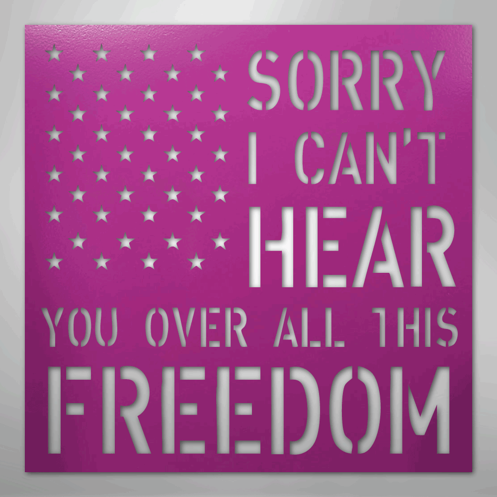 All This Freedom - Steel Metal Sign Wall ArtCustomly Gifts