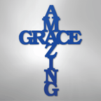 Amazing Grace Cross - Steel Metal Sign Wall ArtCustomly Gifts