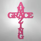 Amazing Grace Cross - Steel Metal Sign Wall ArtCustomly Gifts