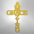 Amazing Grace Cross - Steel Metal Sign Wall ArtCustomly Gifts
