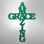 Amazing Grace Cross - Steel Metal Sign Wall ArtCustomly Gifts