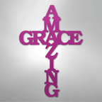 Amazing Grace Cross - Steel Metal Sign Wall ArtCustomly Gifts