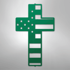American Flag Cross - Steel Metal Sign Wall ArtCustomly Gifts