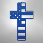 American Flag Cross - Steel Metal Sign Wall ArtCustomly Gifts