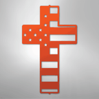 American Flag Cross - Steel Metal Sign Wall ArtCustomly Gifts