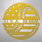 America's Pastime Baseball Personalized Steel Metal Sign Wall ArtCustomly Gifts