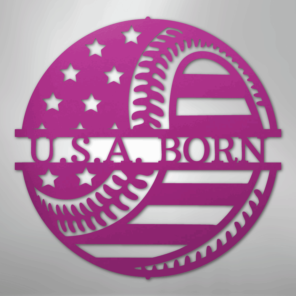 America's Pastime Baseball Personalized Steel Metal Sign Wall ArtCustomly Gifts
