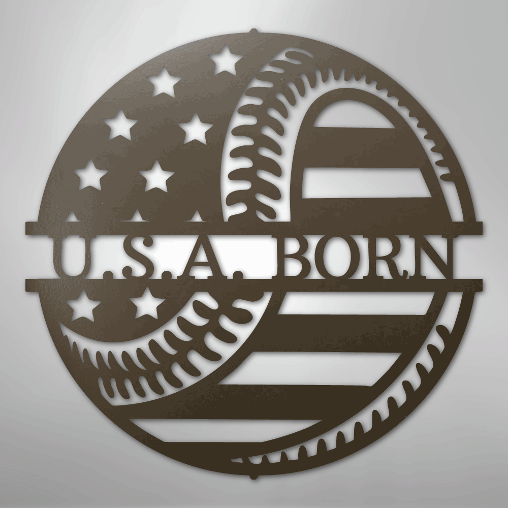 America's Pastime Baseball Personalized Steel Metal Sign Wall ArtCustomly Gifts