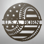America's Pastime Baseball Personalized Steel Metal Sign Wall ArtCustomly Gifts