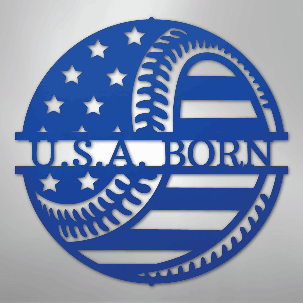 America's Pastime Baseball Personalized Steel Metal Sign Wall ArtCustomly Gifts