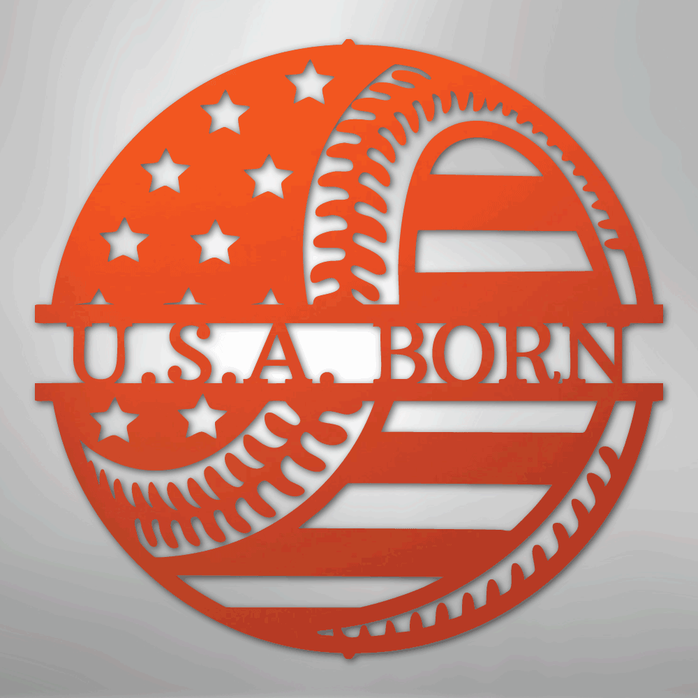 America's Pastime Baseball Personalized Steel Metal Sign Wall ArtCustomly Gifts