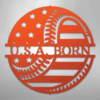 America's Pastime Baseball Personalized Steel Metal Sign Wall ArtCustomly Gifts