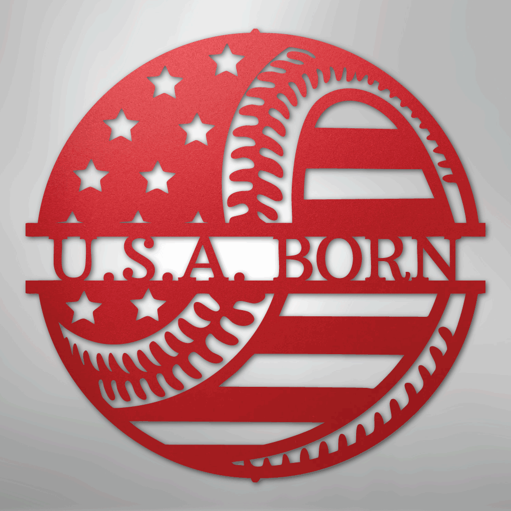 America's Pastime Baseball Personalized Steel Metal Sign Wall ArtCustomly Gifts