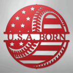 America's Pastime Baseball Personalized Steel Metal Sign Wall ArtCustomly Gifts