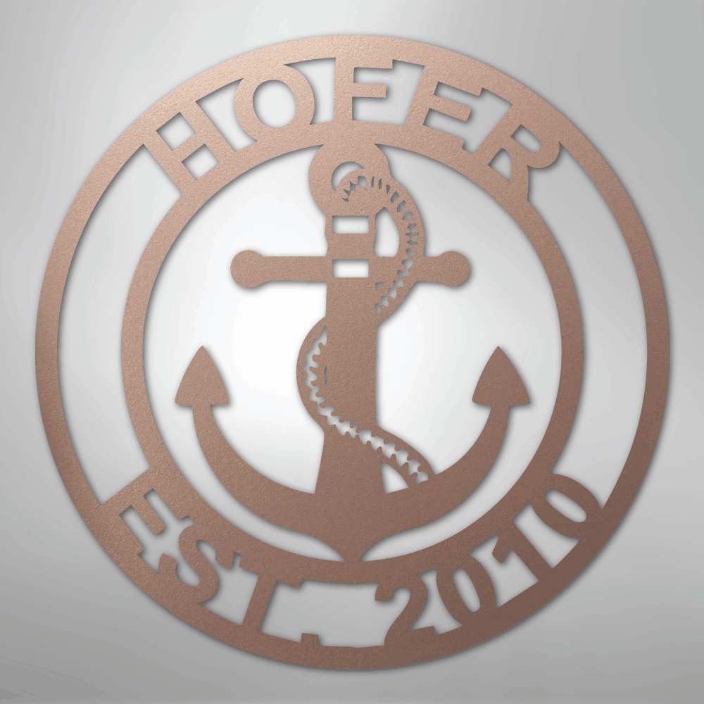 Anchor Family Personalized Steel Metal Sign Wall ArtCustomly Gifts