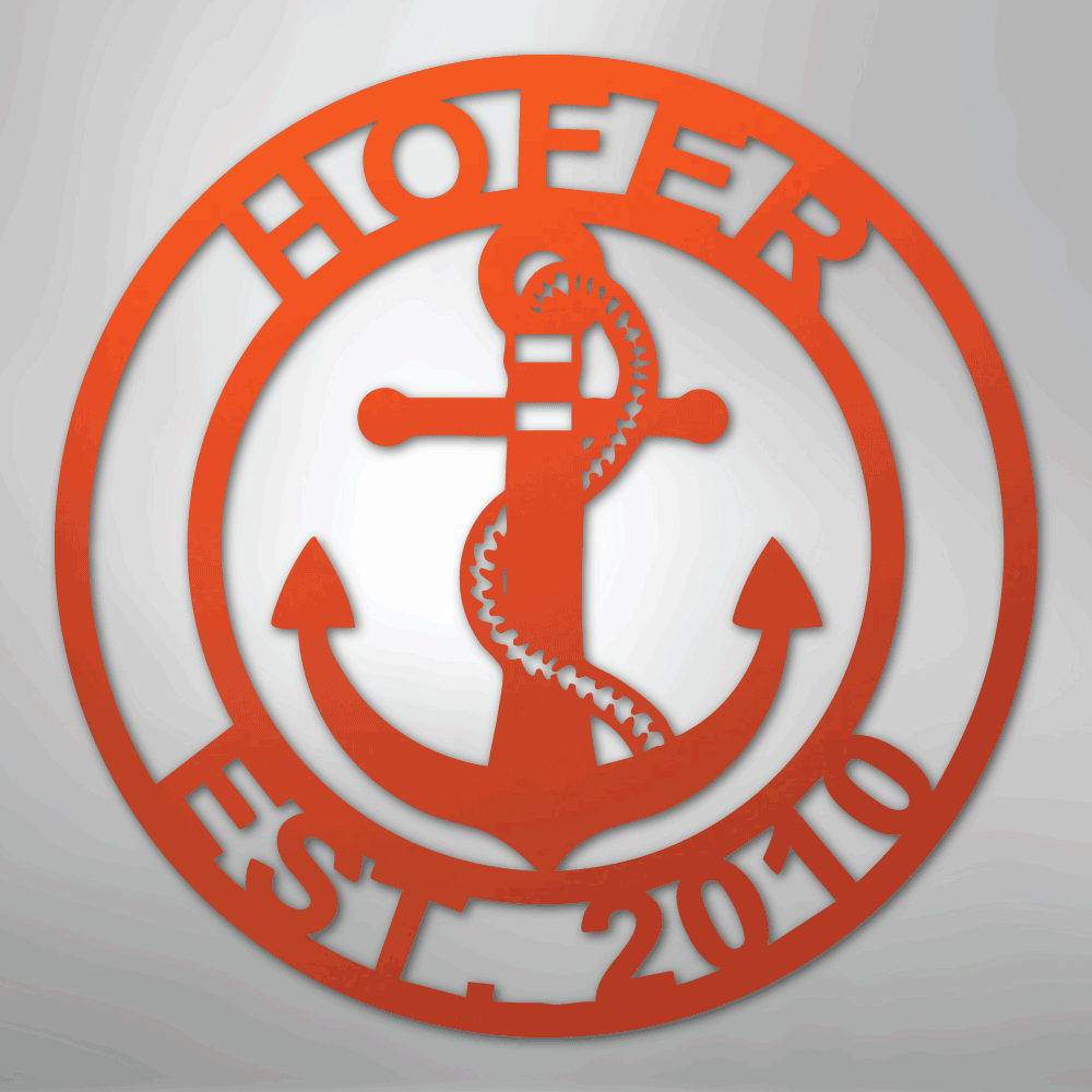 Anchor Family Personalized Steel Metal Sign Wall ArtCustomly Gifts