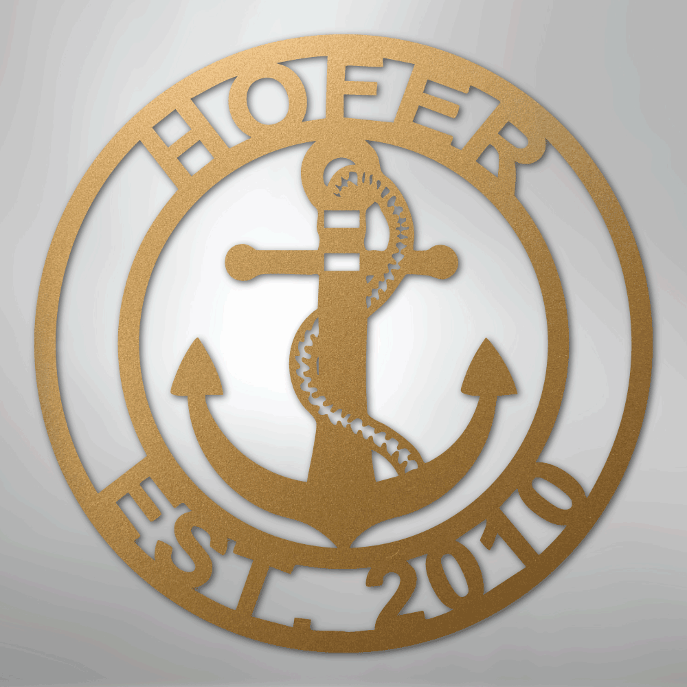 Anchor Family Personalized Steel Metal Sign Wall ArtCustomly Gifts