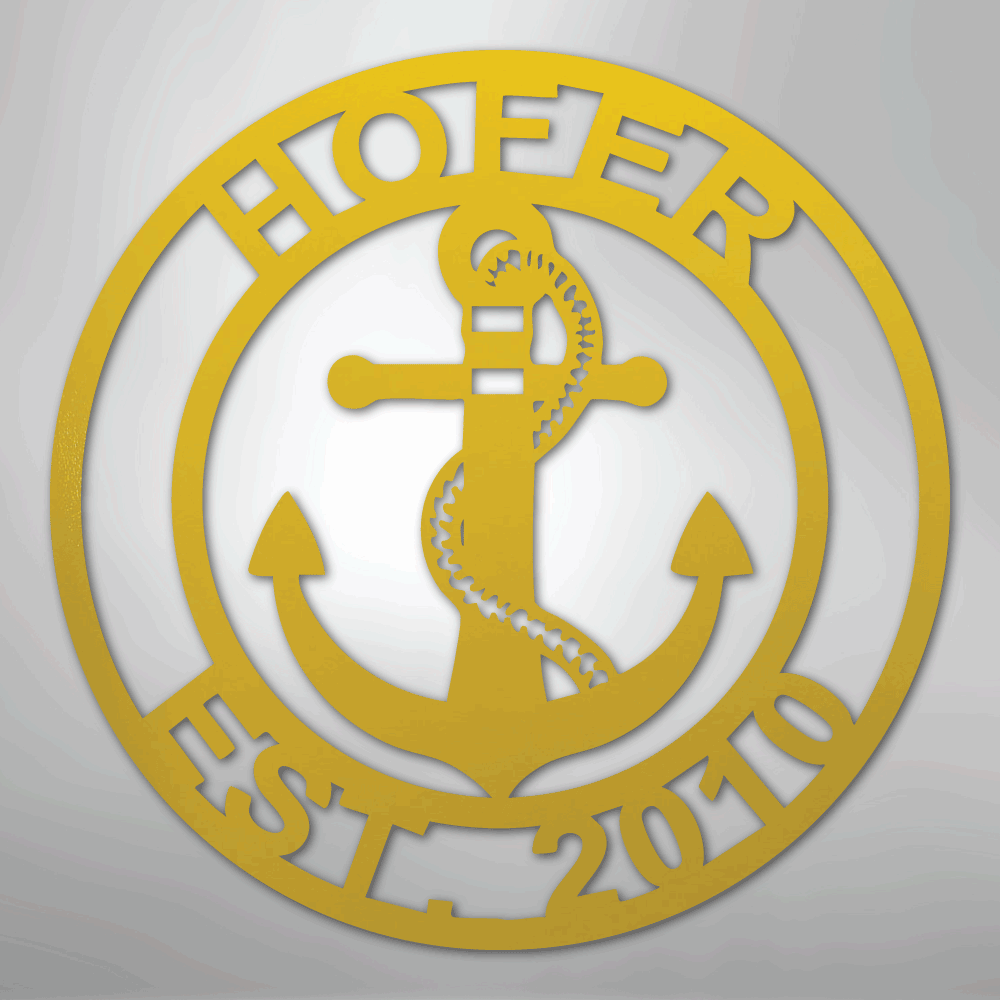 Anchor Family Personalized Steel Metal Sign Wall ArtCustomly Gifts