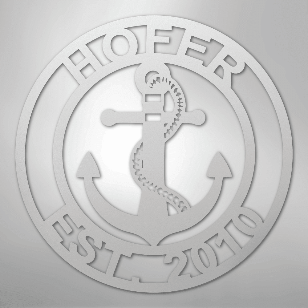 Anchor Family Personalized Steel Metal Sign Wall ArtCustomly Gifts