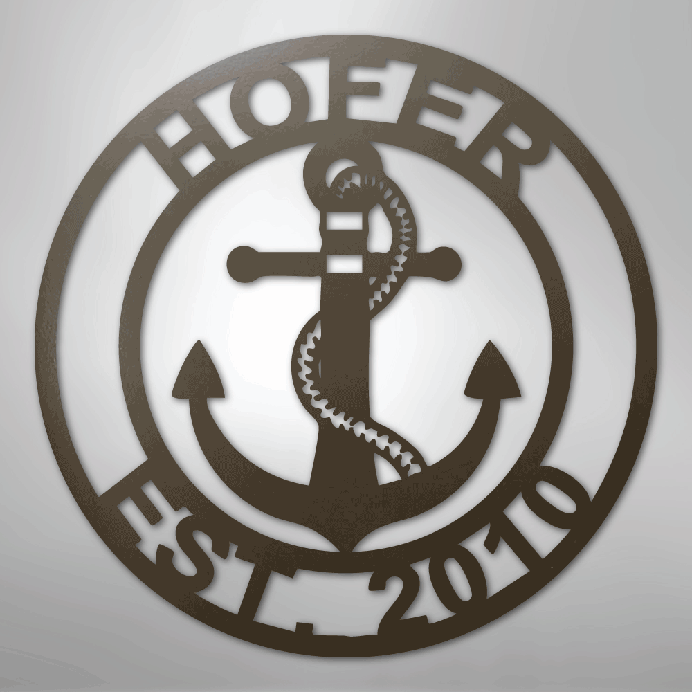 Anchor Family Personalized Steel Metal Sign Wall ArtCustomly Gifts