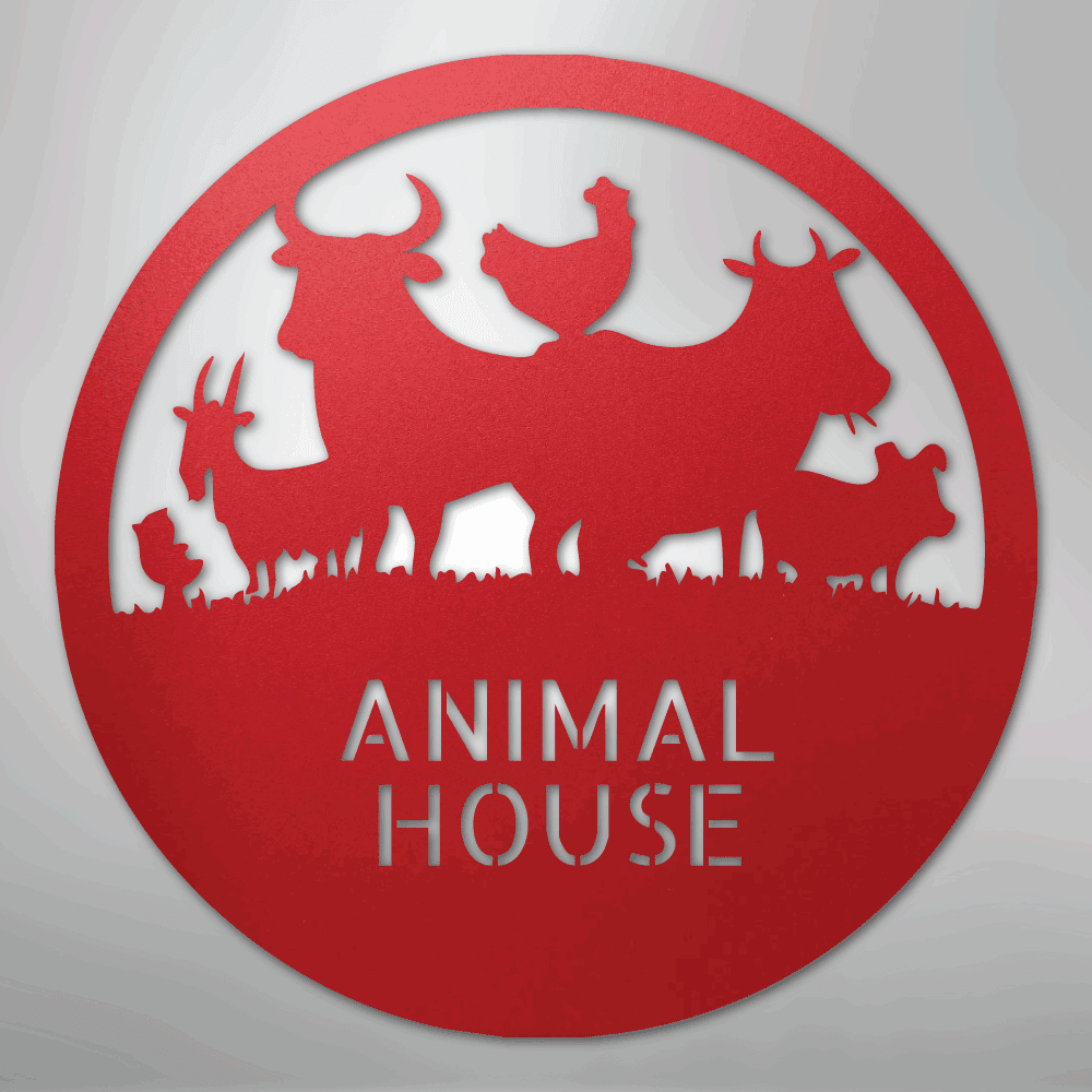 Animal House Personalized Steel Metal Sign Wall ArtCustomly Gifts