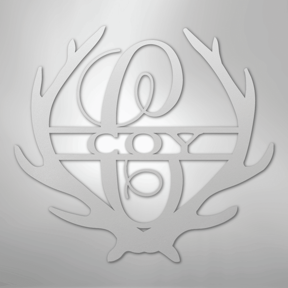 Antler Personalized Monogram Name Steel Metal Sign Wall ArtCustomly Gifts