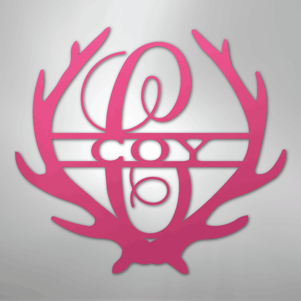 Antler Personalized Monogram Name Steel Metal Sign Wall ArtCustomly Gifts