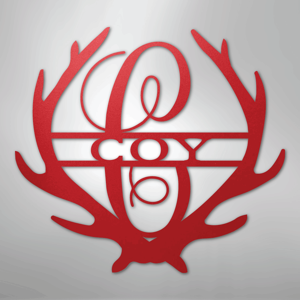 Antler Personalized Monogram Name Steel Metal Sign Wall ArtCustomly Gifts