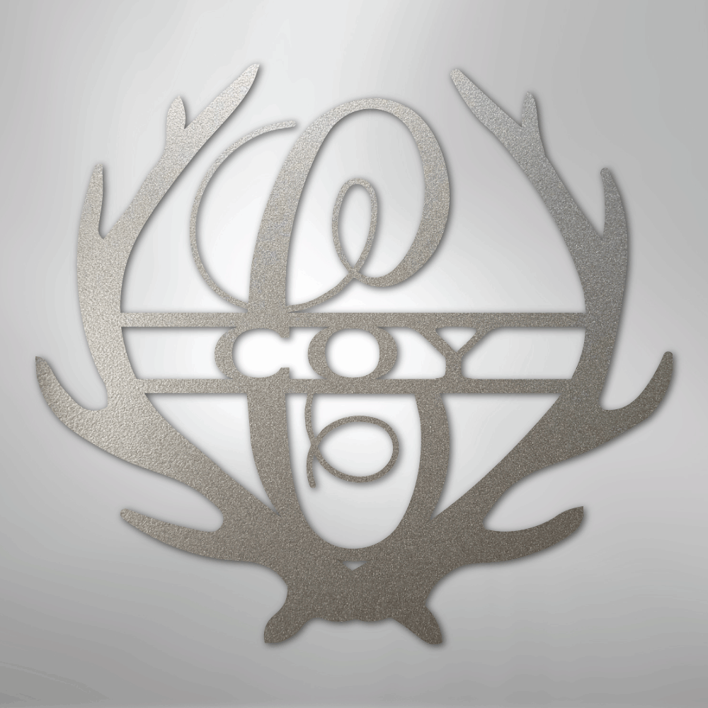Antler Personalized Monogram Name Steel Metal Sign Wall ArtCustomly Gifts
