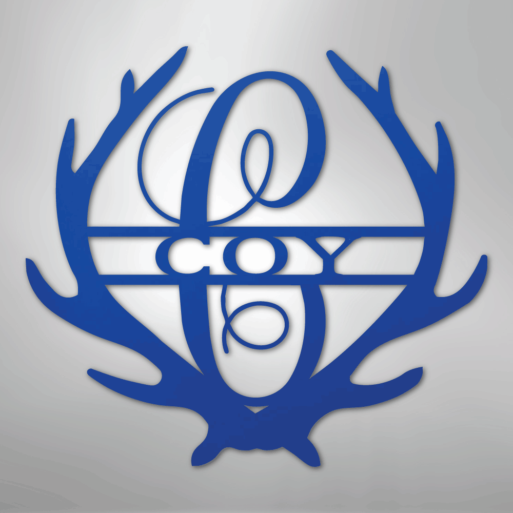 Antler Personalized Monogram Name Steel Metal Sign Wall ArtCustomly Gifts