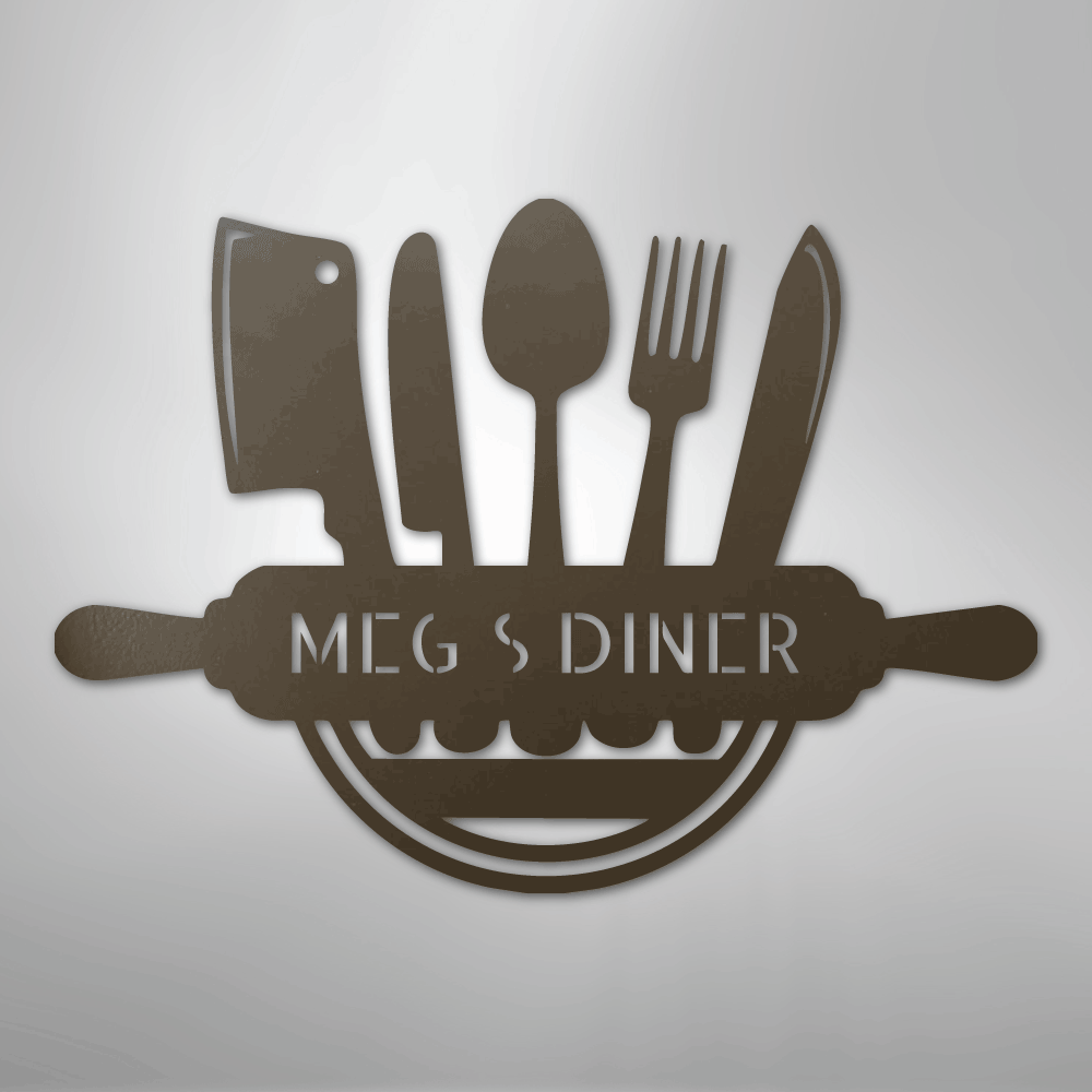 Art in the Kitchen Personalized Steel Metal Sign Wall ArtCustomly Gifts