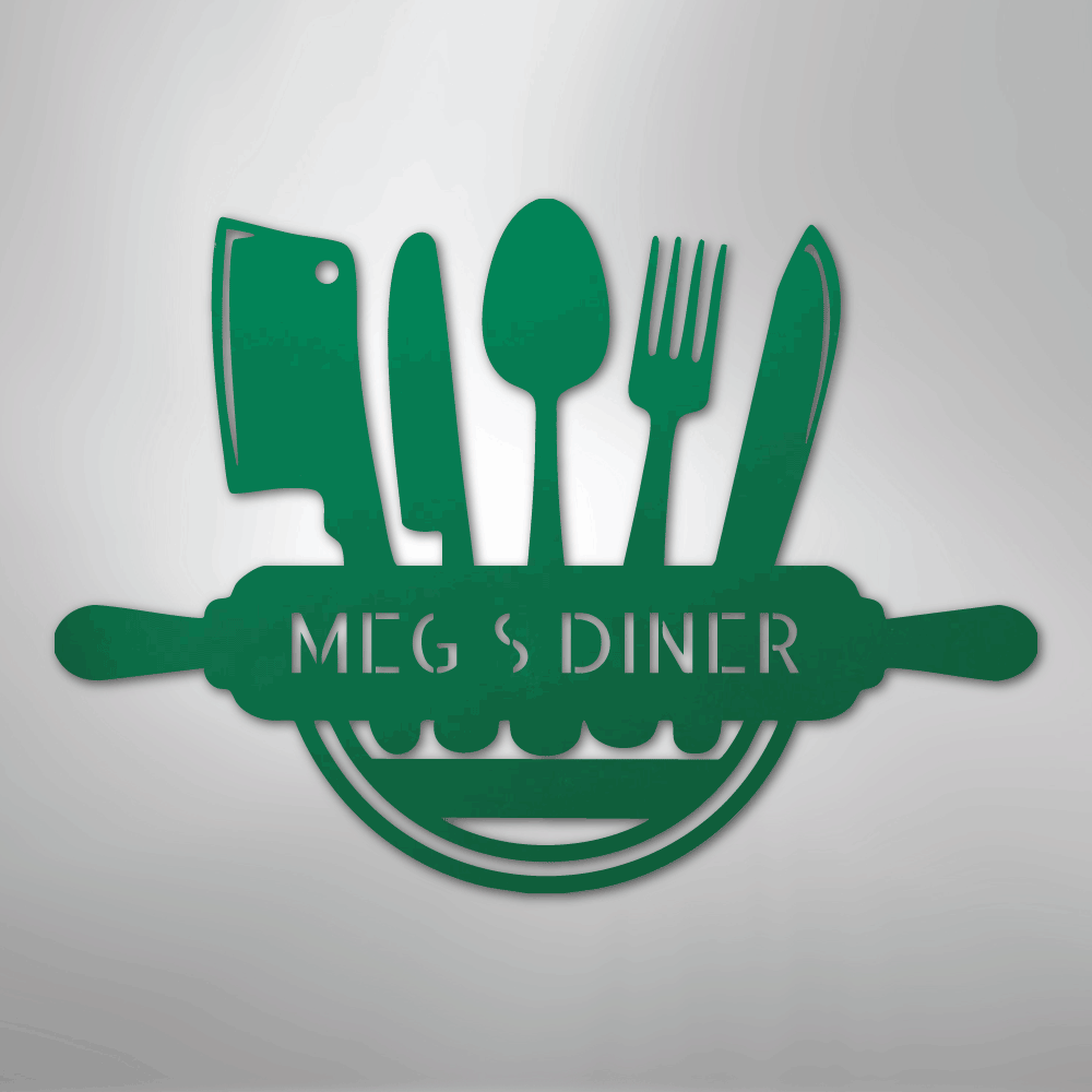 Art in the Kitchen Personalized Steel Metal Sign Wall ArtCustomly Gifts