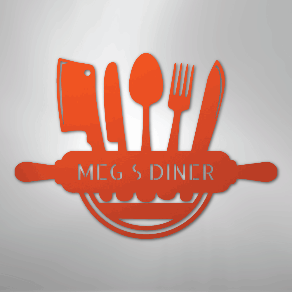 Art in the Kitchen Personalized Steel Metal Sign Wall ArtCustomly Gifts