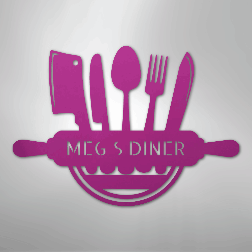 Art in the Kitchen Personalized Steel Metal Sign Wall ArtCustomly Gifts