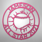Ball Wall Baseball Personalized Steel Metal Sign Wall ArtCustomly Gifts