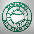 Ball Wall Baseball Personalized Steel Metal Sign Wall ArtCustomly Gifts
