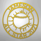 Ball Wall Baseball Personalized Steel Metal Sign Wall ArtCustomly Gifts