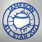 Ball Wall Baseball Personalized Steel Metal Sign Wall ArtCustomly Gifts