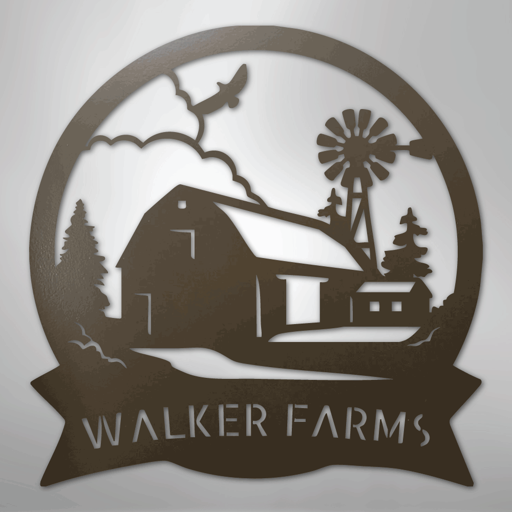Barn House Personalized Steel Metal Sign Wall ArtCustomly Gifts