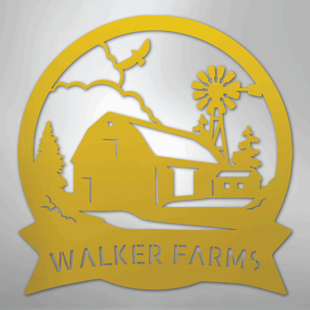 Barn House Personalized Steel Metal Sign Wall ArtCustomly Gifts