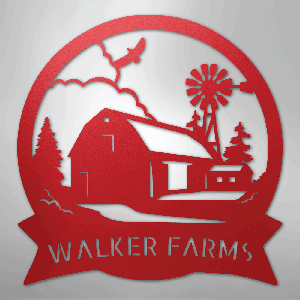 Barn House Personalized Steel Metal Sign Wall ArtCustomly Gifts