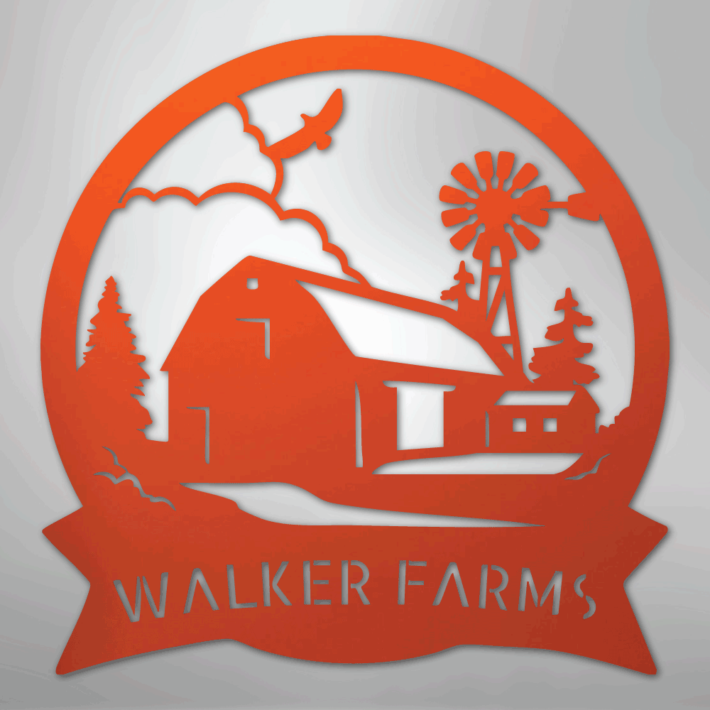 Barn House Personalized Steel Metal Sign Wall ArtCustomly Gifts