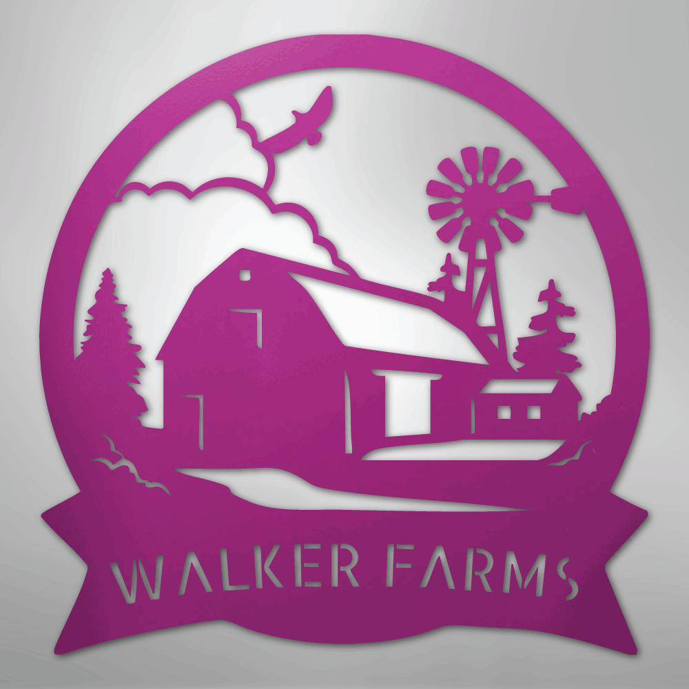 Barn House Personalized Steel Metal Sign Wall ArtCustomly Gifts