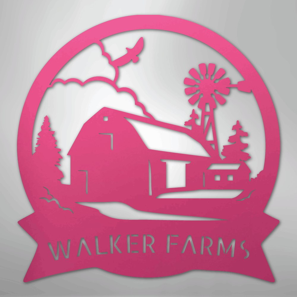 Barn House Personalized Steel Metal Sign Wall ArtCustomly Gifts